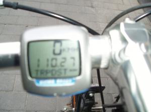 Beviset for, at jeg krte 110 km. The proof that I rode 69 miles.