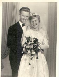 Den unge mand og hans unge brud den 29. december 1962 kl. ca. 17.00.